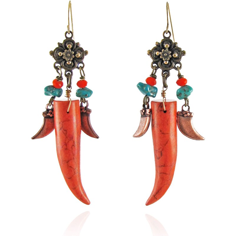 Sweetlime Boucles d'Oreilles Chili Rouges - Cinnamon Tusk