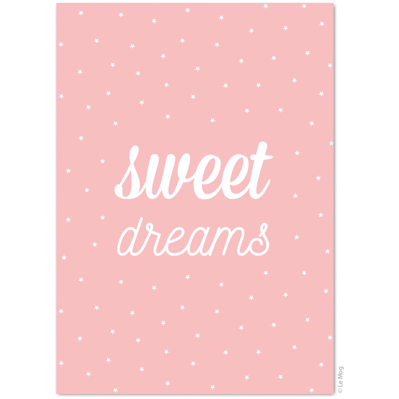 Le Mog Carte Postale Rose - Sweet dreams