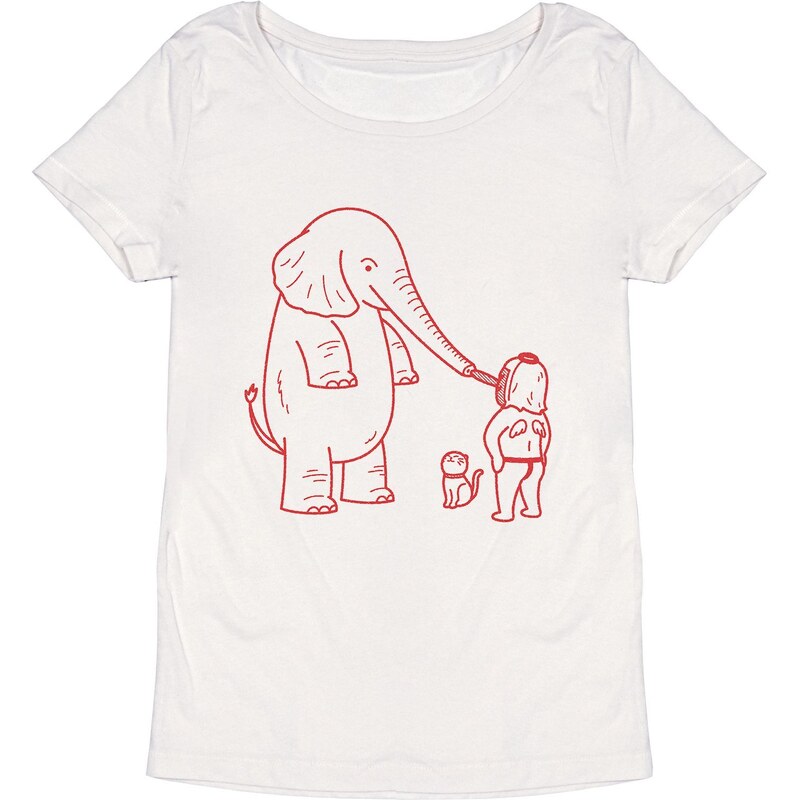 Monsieur Poulet Elephant - T-shirt - blanc