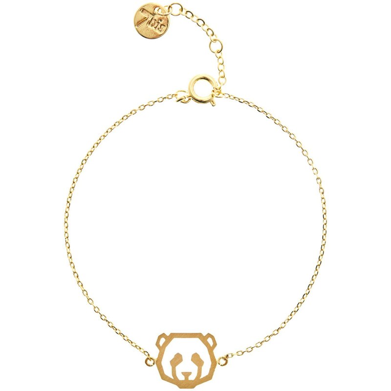 7 bis Bracelet chaîne tête de panda - doré