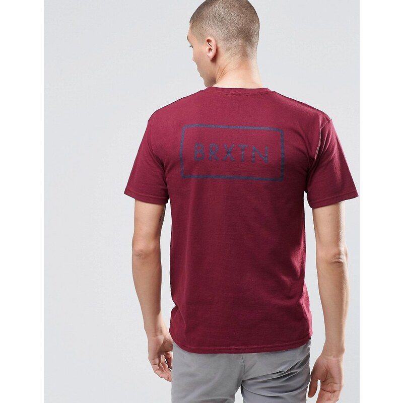 Brixton - T-shirt avec logo au dos - Rouge