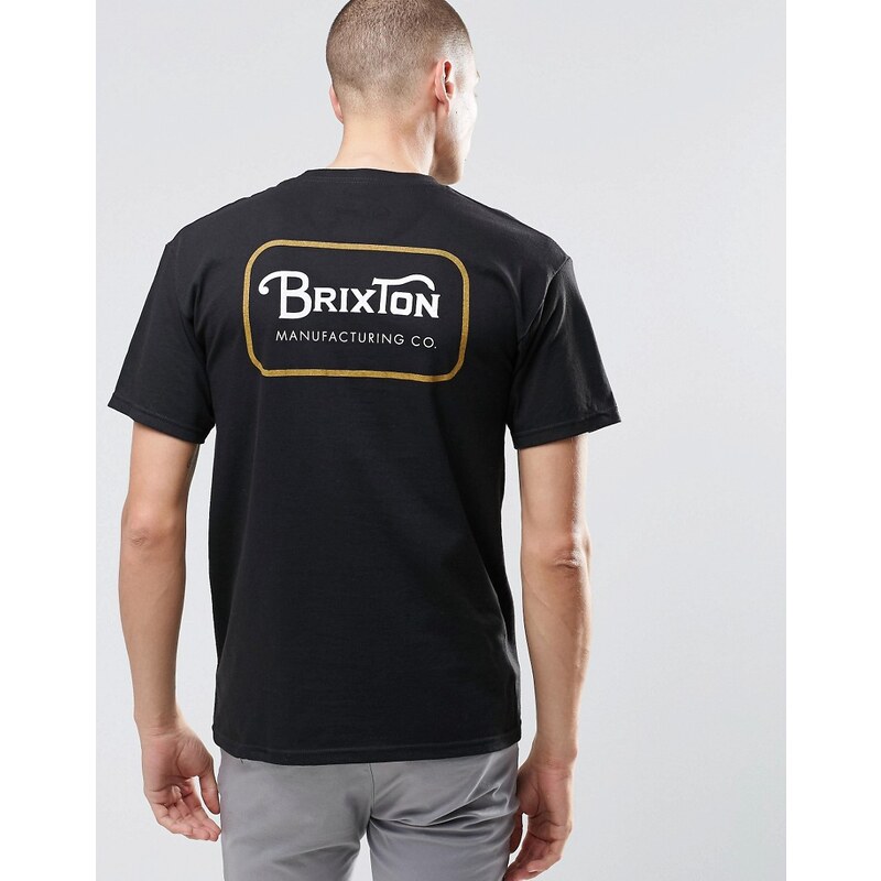 Brixton - T-shirt avec logo au dos - Noir