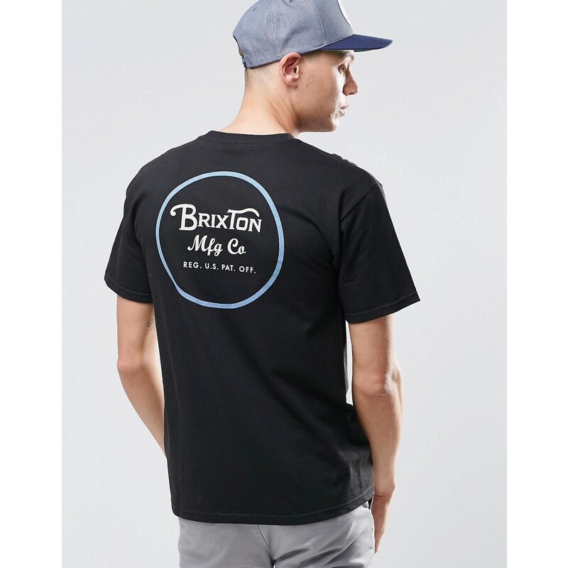 Brixton - T-shirt avec logo au dos - Noir