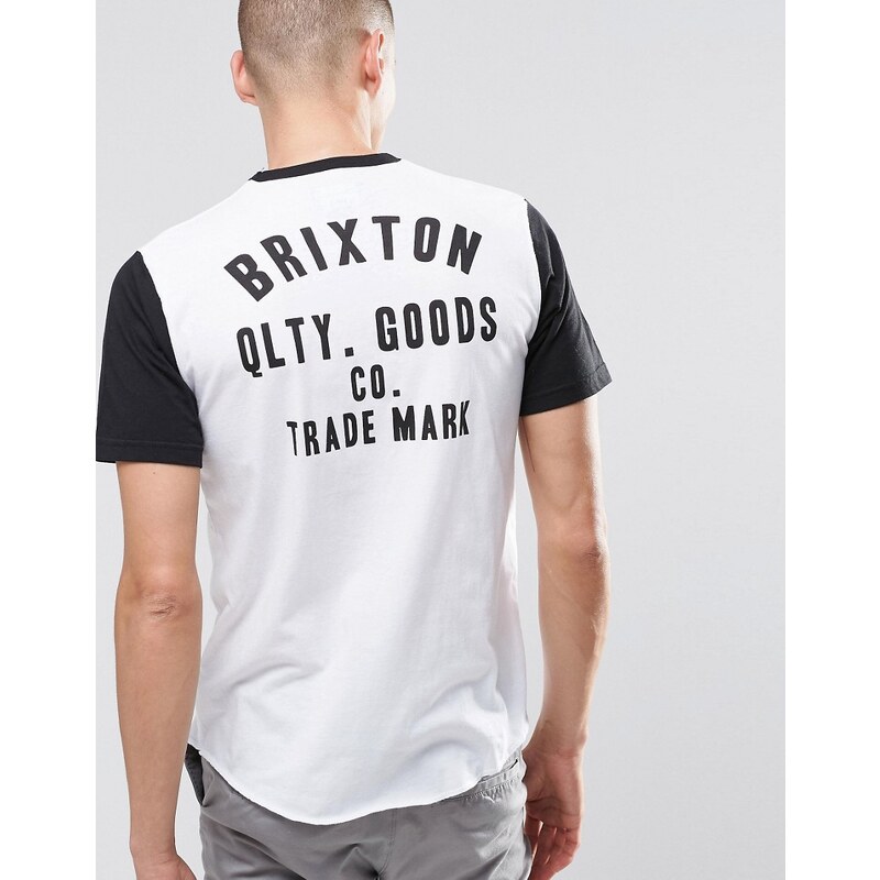 Brixton - T-shirt coupe classique avec dos imprimé - Blanc