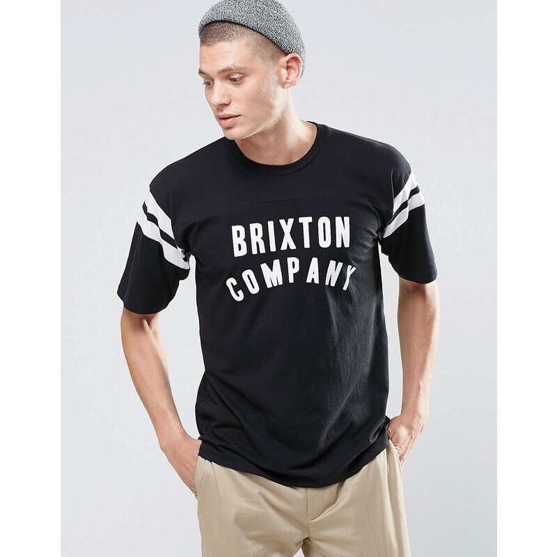Brixton - T-shirt style universitaire avec logo - Noir
