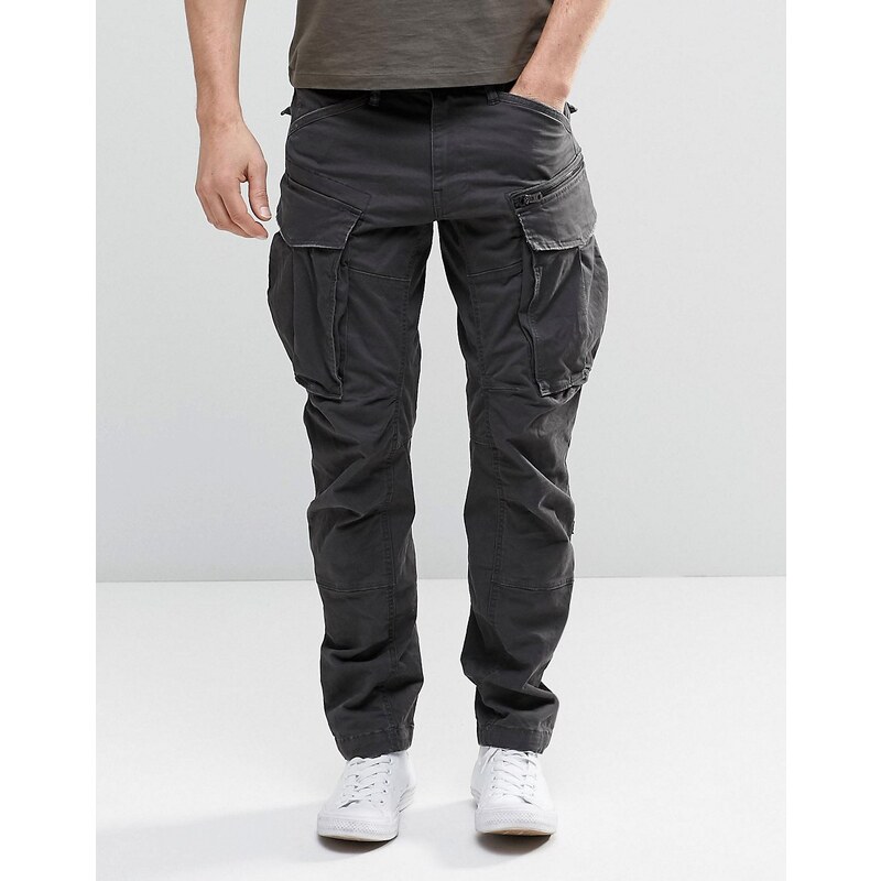 G-Star - Rovic - Pantalon cargo zippé fuselé effet 3D - Noir