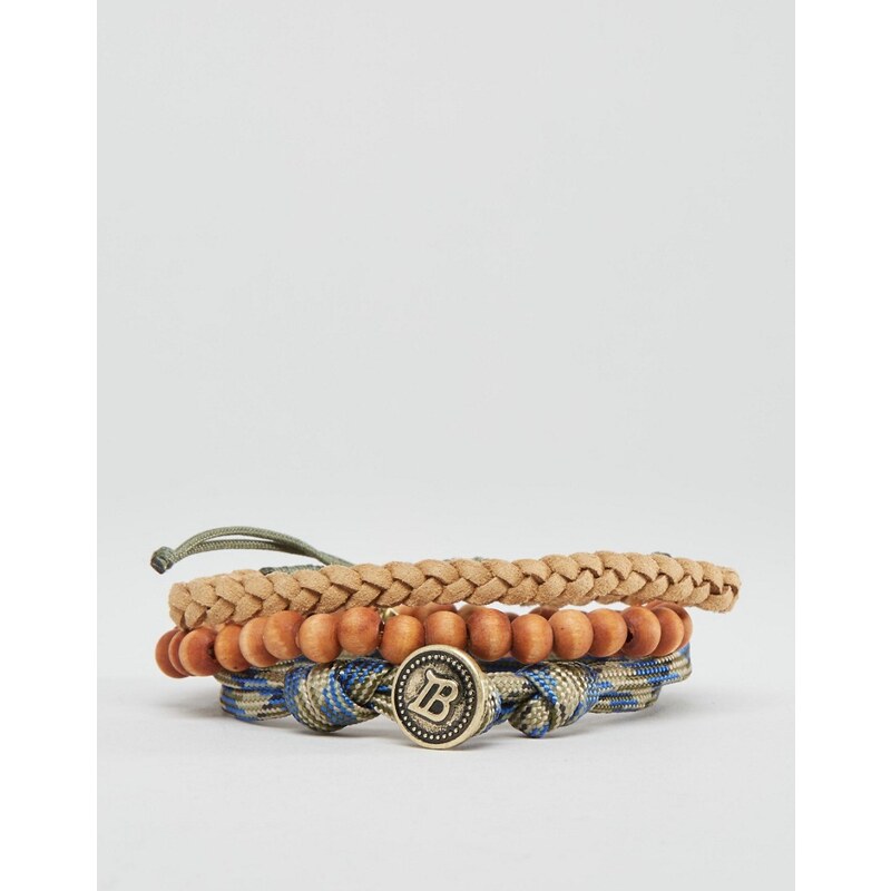 Icon Brand - Lot de bracelets avec perles et cordons - Multi
