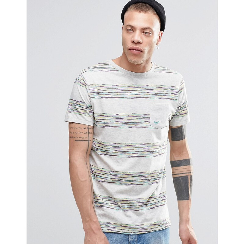 Threadbare - T-shirt chiné à rayures - Beige