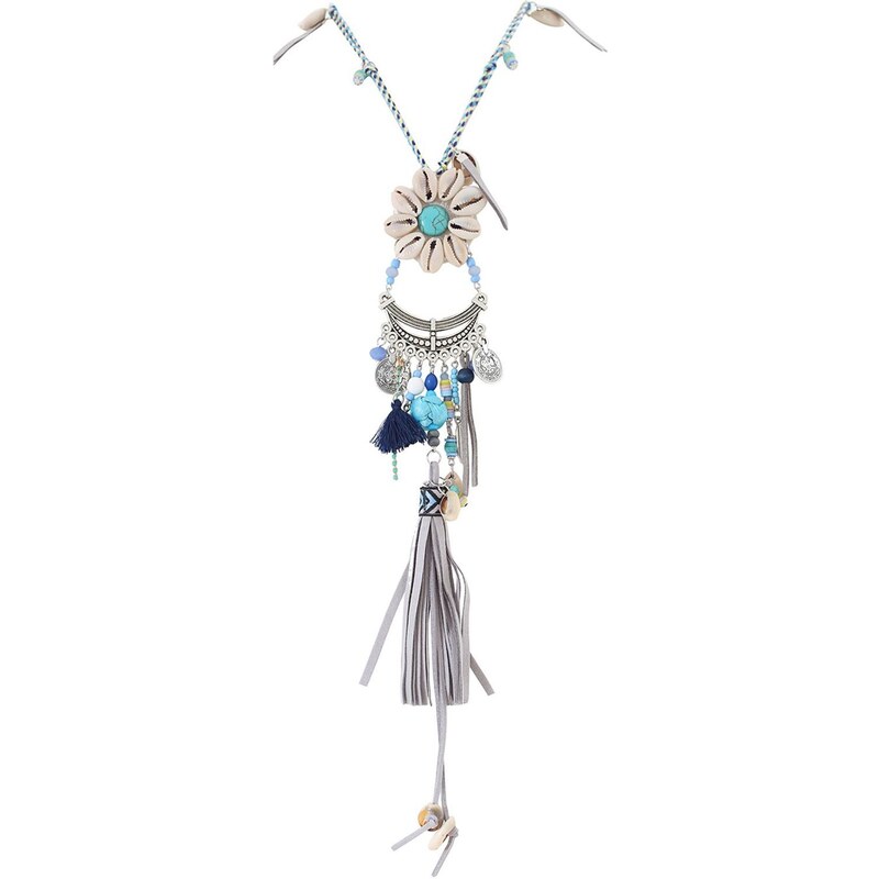 Marc Labat Gypsy coquillages & pampilles - Collier - bleu