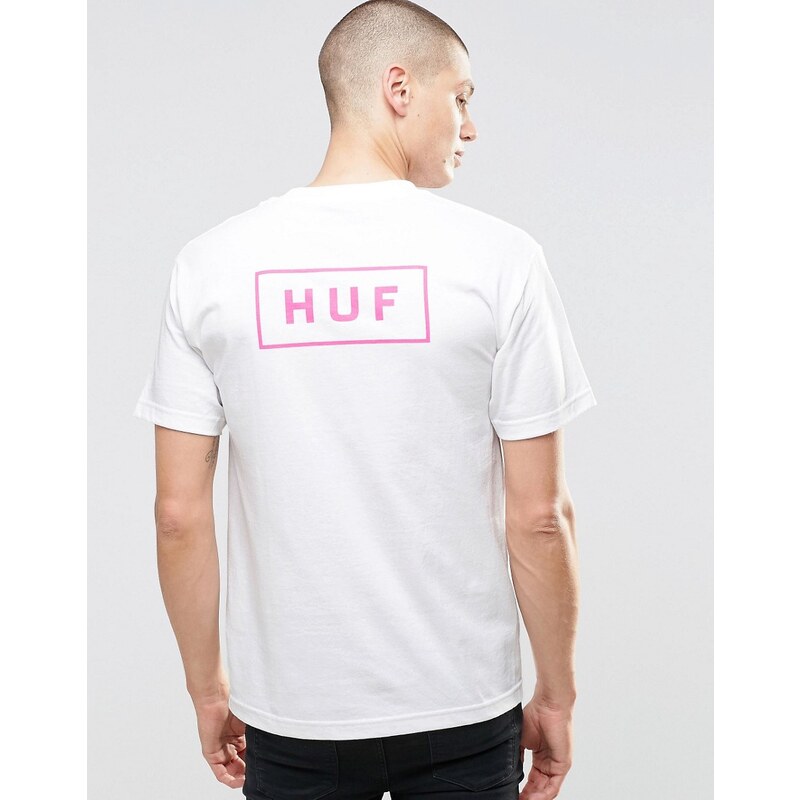 HUF - T-shirt avec logo carré dans le dos - Blanc