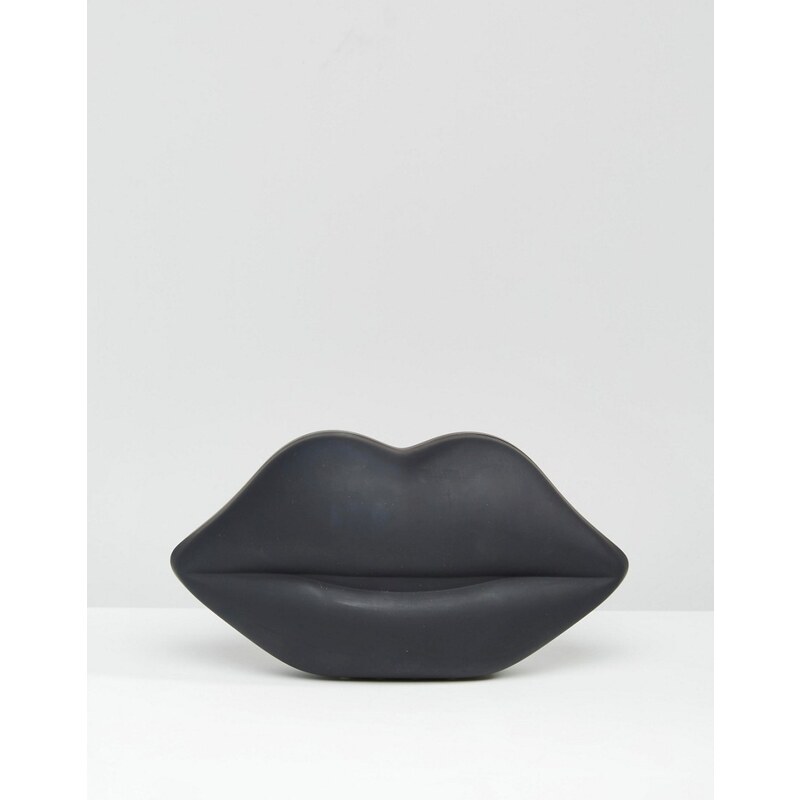 Lulu Guinness - Pochette lèvres poudrées - Noir - Noir