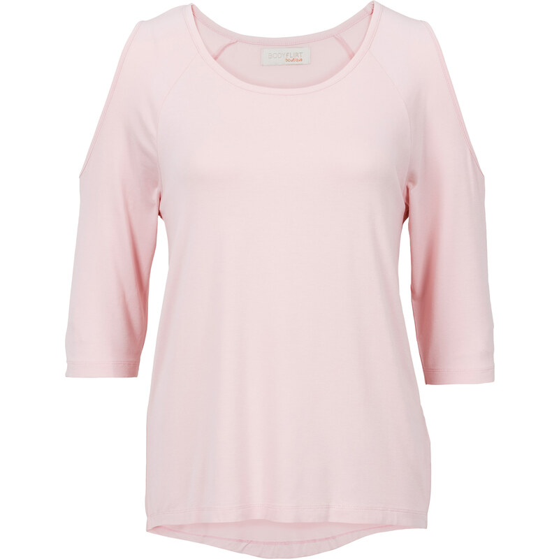 BODYFLIRT T-shirt manches 3/4 rose femme - bonprix