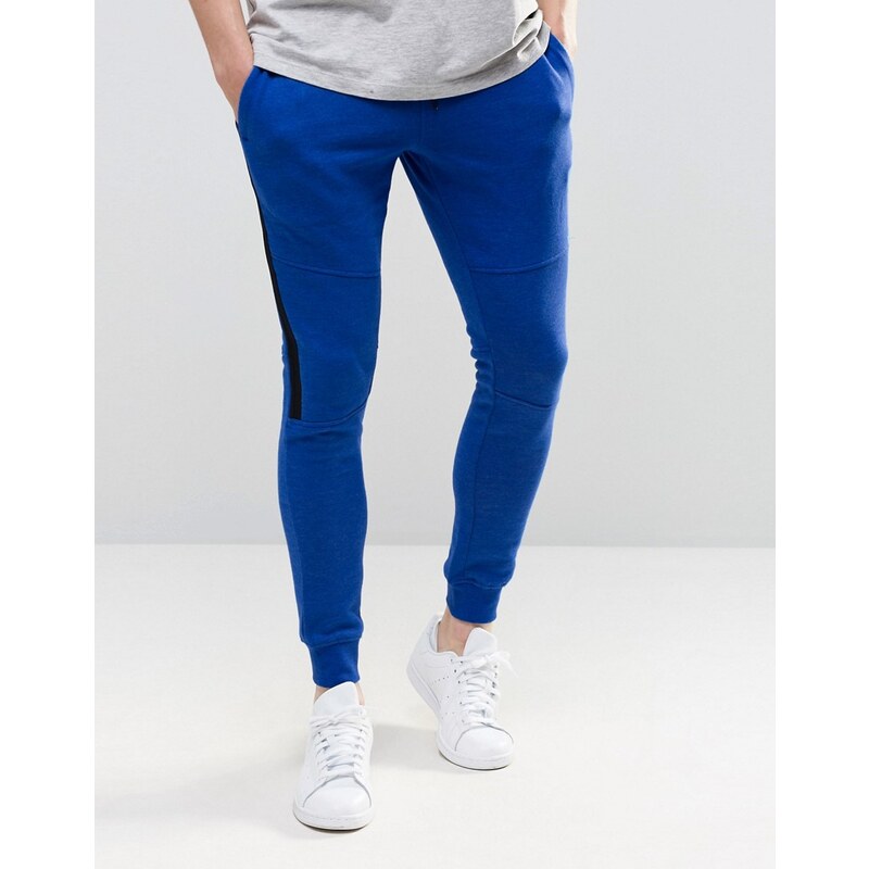 Jack & Jones - Pantalon skinny à empiècements contrastants - Bleu