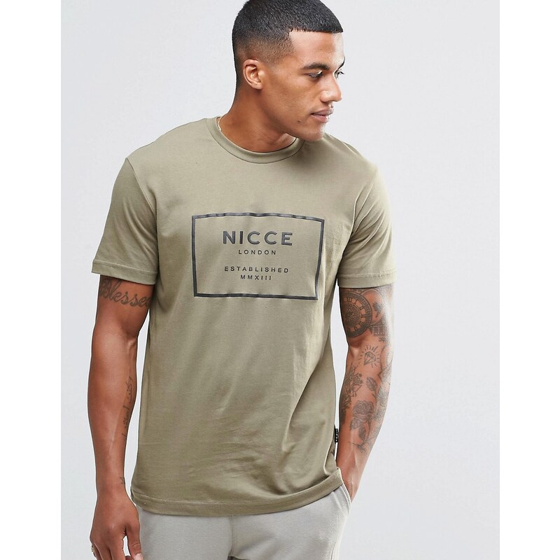 Nicce London - T-shirt avec logo caoutchouté - Vert