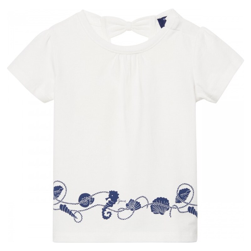 GANT T-shirt Manches Courtes à Motif Coquillage Pour Fille - Eggshell