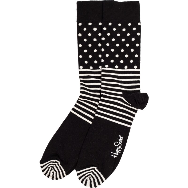 Happy Socks Chaussettes Chaussettes à Pois Et Rayures Noires Homme