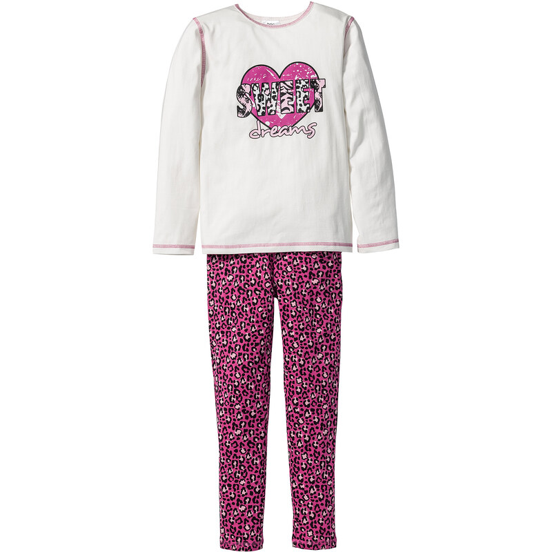 bpc bonprix collection Pyjama (Ens. 2 pces.), T. 128/134-176/182 blanc enfant - bonprix
