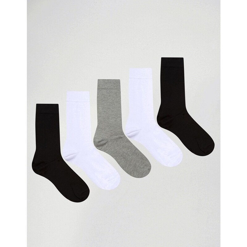 ASOS - Lot de 5 paires de chaussettes - ÉCONOMIE - Multi