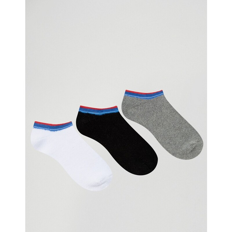 ASOS : Lot de 3 paires de chaussettes de sport en tissu éponge - Multi