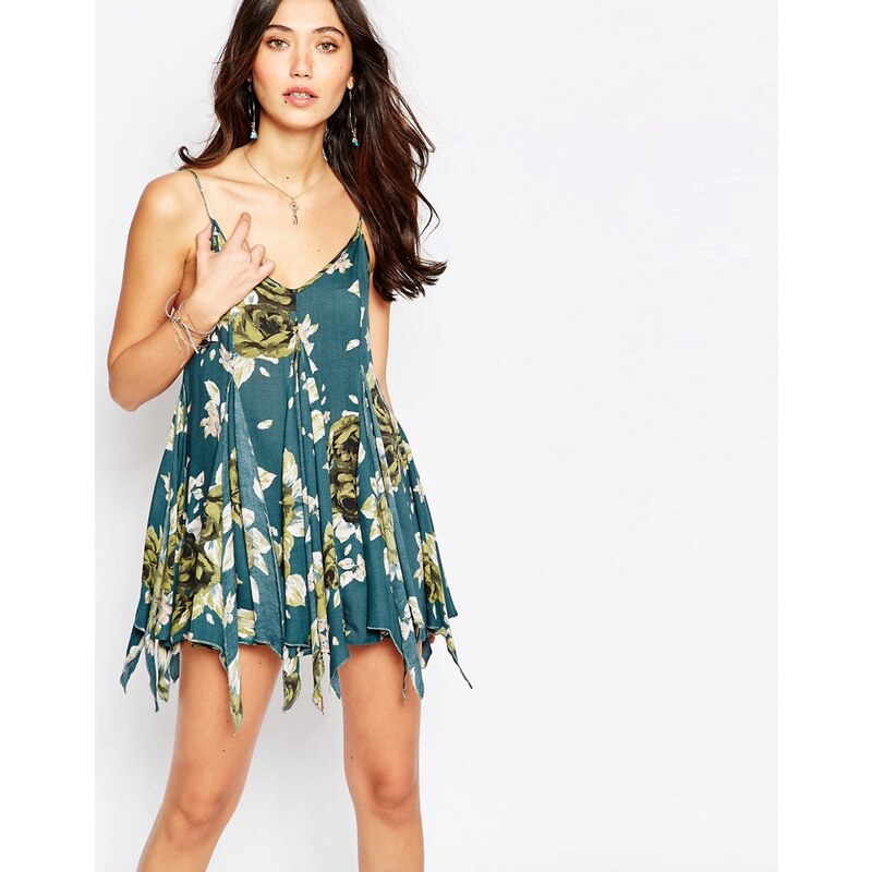 Free People - Alyson - Robe nuisette coupe caraco - Vert