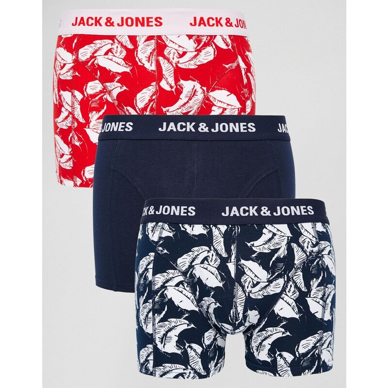 Jack & Jones - Lot de 3 boxers avec imprimé - Multi