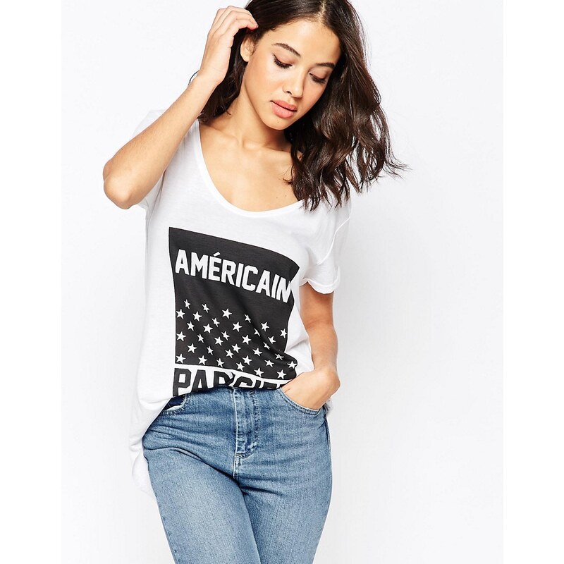 South Parade - T-shirt motif Américain Parisien - Blanc