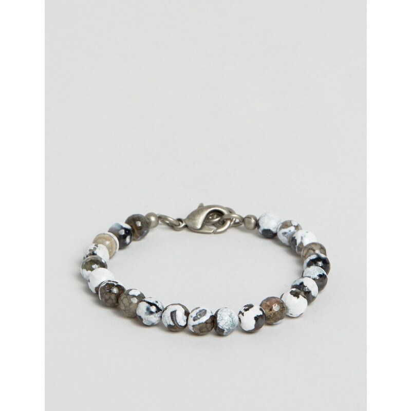 Seven London Simon Carter - Bracelet de perles marbrées exclusivité ASOS - Multi
