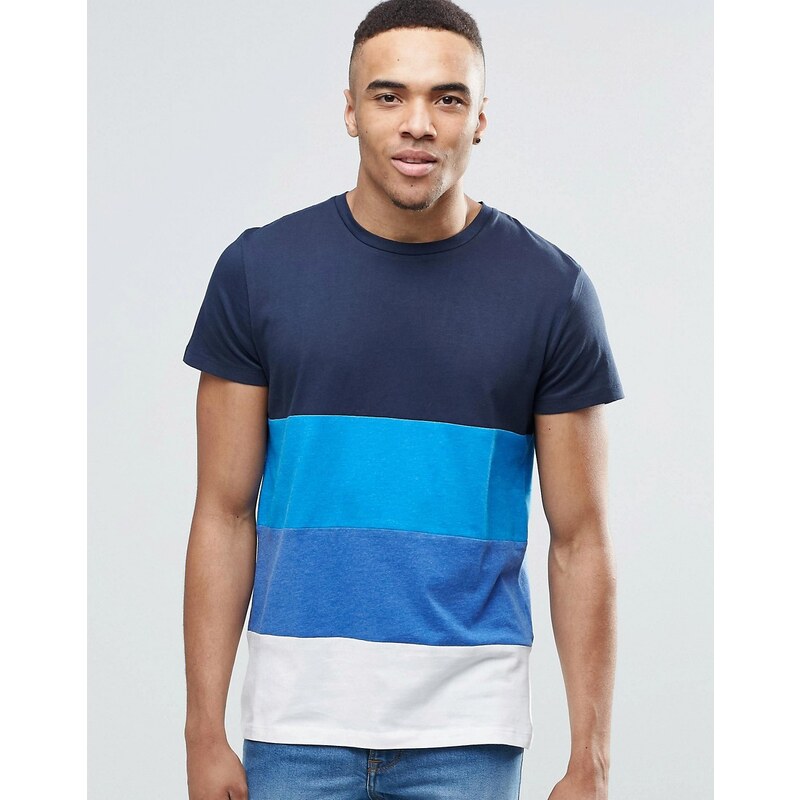 Jack & Jones - T-shirt à rayures - Bleu