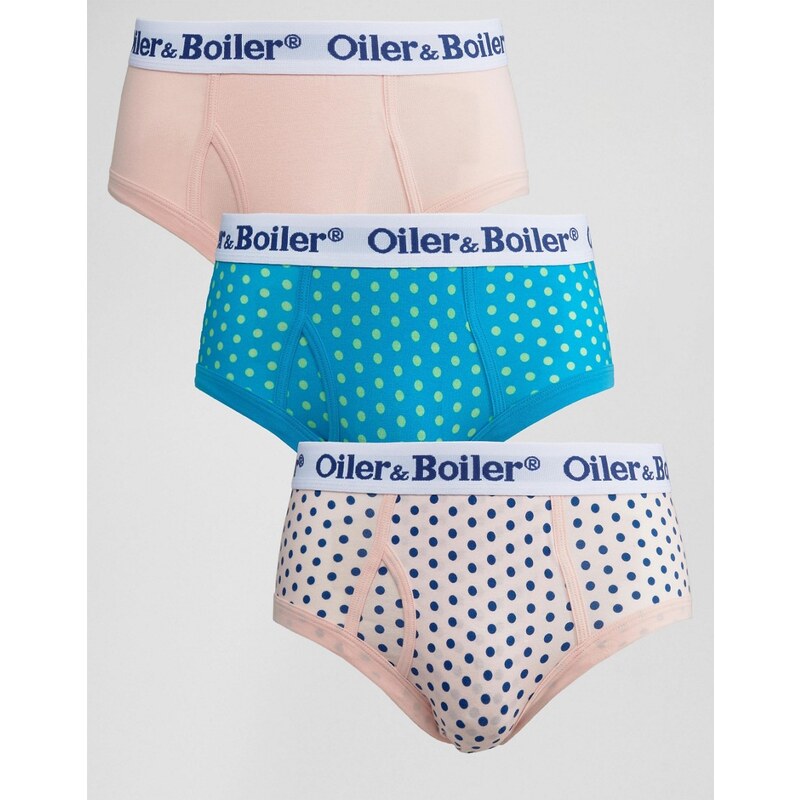 Oiler & Boiler - Lot de 3 slips à pois - Multi