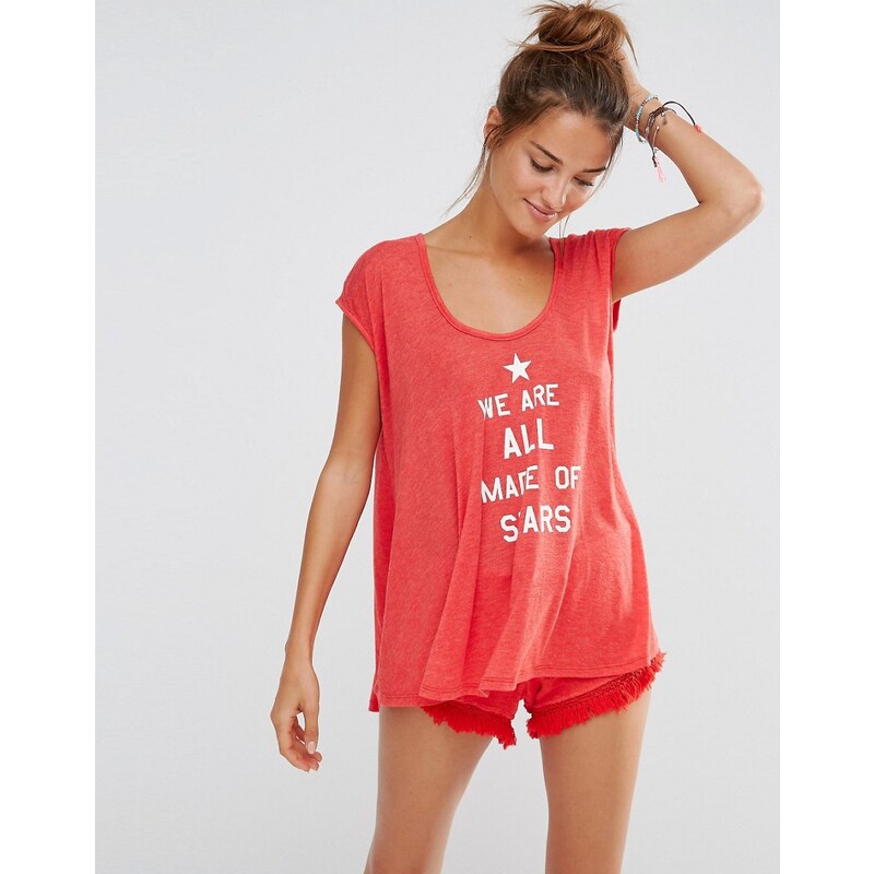 Wildfox - All Made Of Stars - T-shirt - Rouge