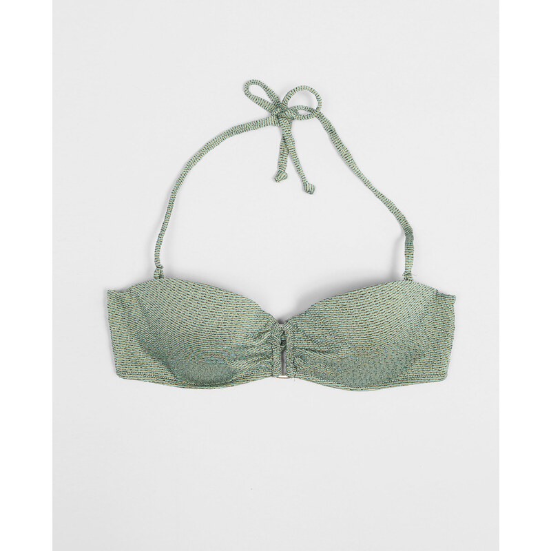 Haut de maillot de bain lurex Femme - Couleur vert - Taille 36 -PIMKIE- LA MODE FEMME
