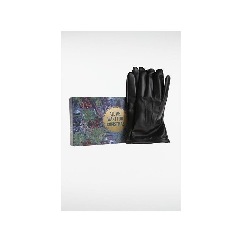 Coffret homme gants unis Noir Polyester - Homme Taille TU - Bonobo
