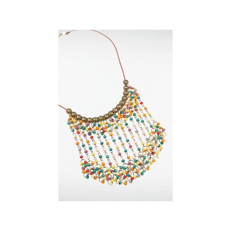 Collier femme perles multicolores Métal Synthetique - Femme Taille TU - Bonobo