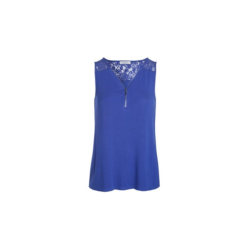 Débardeur doublure motif floral Bleu Viscose - Femme Taille 0 - Cache Cache