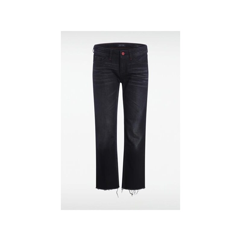 Jeans femme regular taille normale Bleu Cuir de vachette - Femme Taille 34 - Bonobo