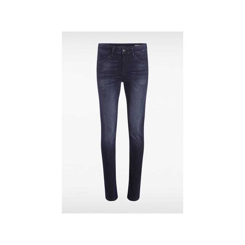Jeans femme slim SEOUL brut délavé Bleu Coton - Femme Taille 34 - Bonobo