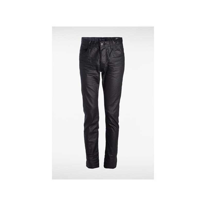 Jeans homme straight SOCHI enduit L32 Noir Coton - Homme Taille 34 - Bonobo