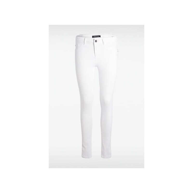 Jeans jegging femme skinny taille haute Blanc Coton - Femme Taille 34 - Bonobo