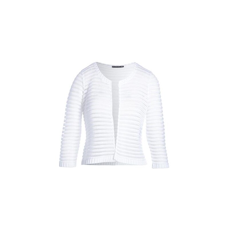 Gilet rayures ajourées Blanc Coton - Femme Taille 2 - Bréal
