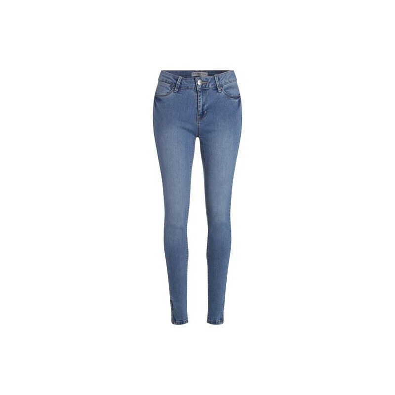 Jean skinny used Bleu Polyester - Femme Taille 34 - Cache Cache