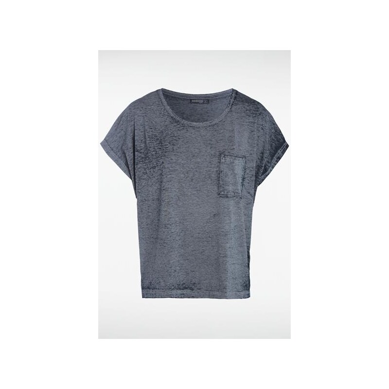 T-shirt femme loose bas liquette Bleu Polyester - Femme Taille S - Bonobo