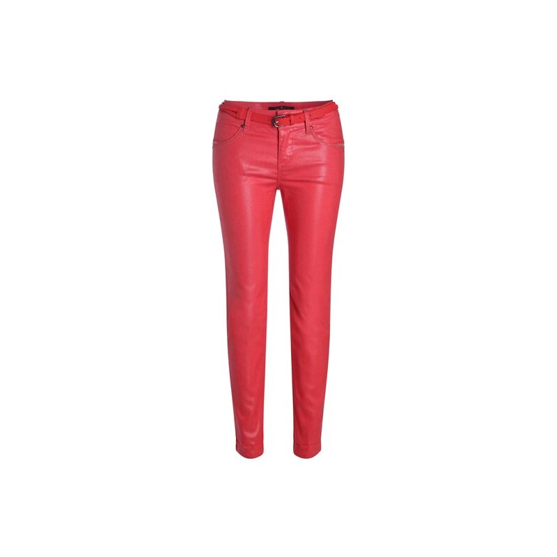 Pantalon enduit 7/8 ceinture intégrée Rose Elasthanne - Femme Taille 34 - Cache Cache
