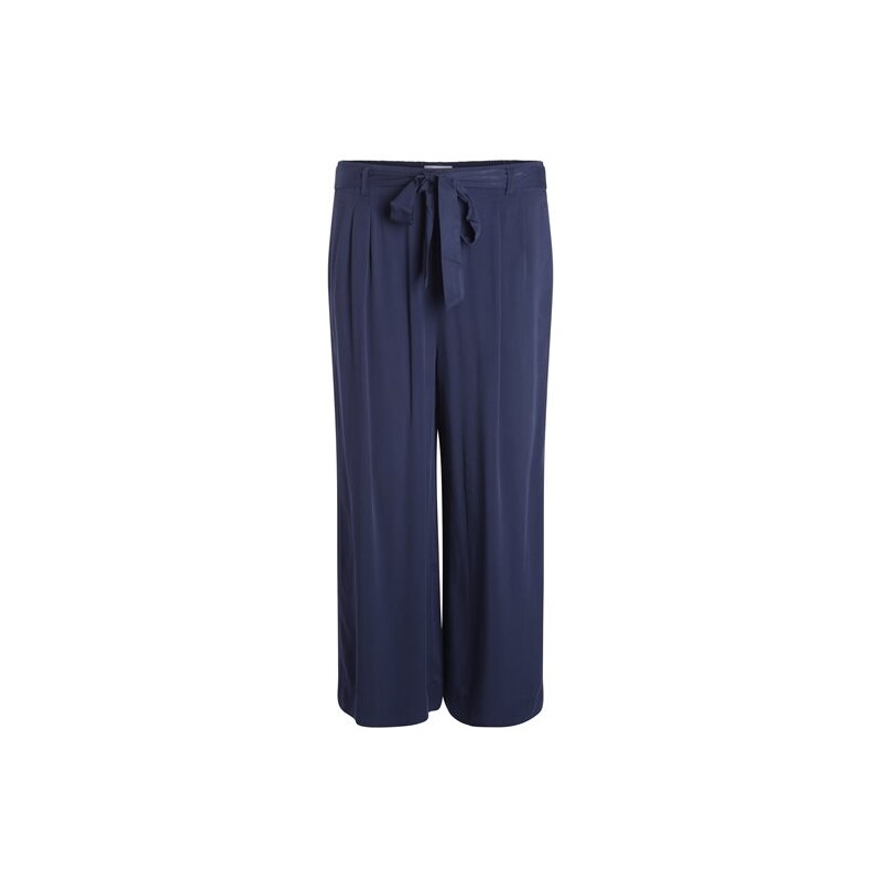 Pantalon fluide large uni Bleu Viscose - Femme Taille 36 - Cache Cache