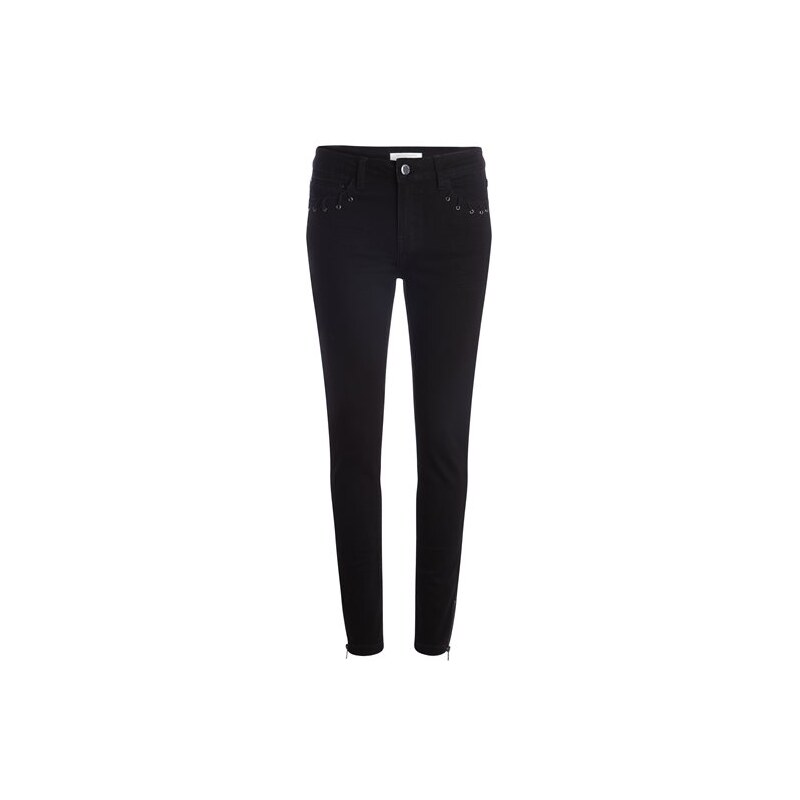 Pantalon skinny tresses zip bas Noir Polyester - Femme Taille 38 - Cache Cache