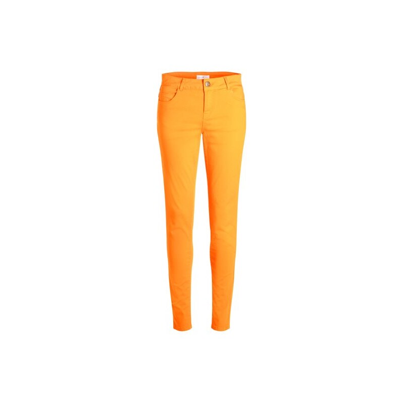 Pantalon slim couleur 5 poches Jaune Coton - Femme Taille 34 - Cache Cache