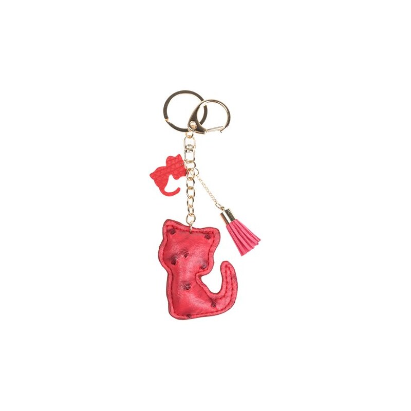 Porte-clé forme lapin avec pompon Rouge Synthetique - Femme Taille T.U - Cache Cache