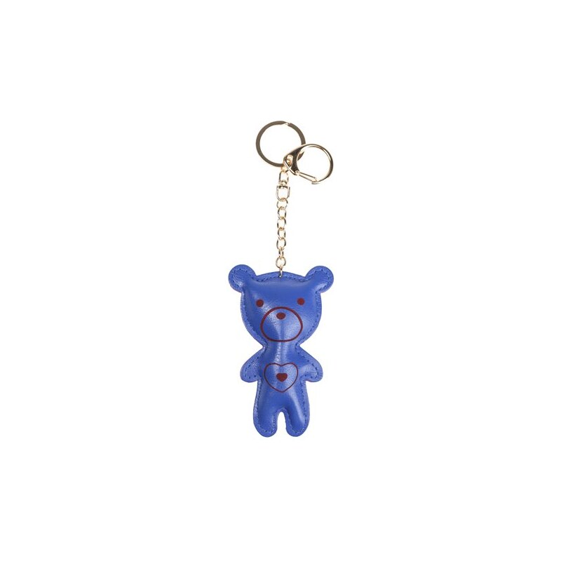 Porte-clé forme ours motif coeur Bleu Synthetique - Femme Taille T.U - Cache Cache