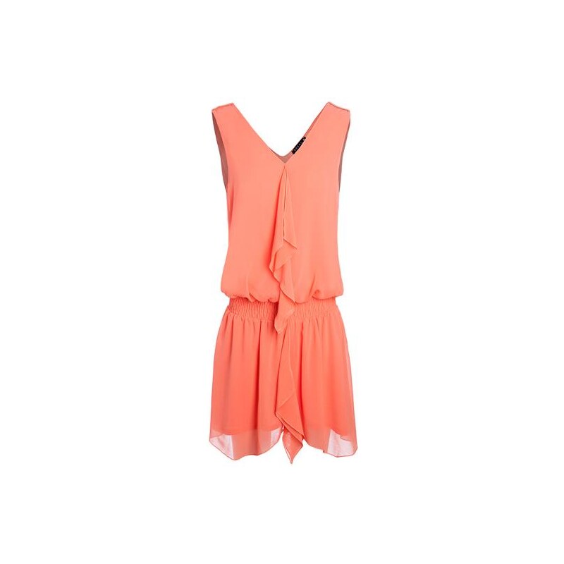 Robe blousante nouée dos Orange Polyester - Femme Taille 42 - Bréal