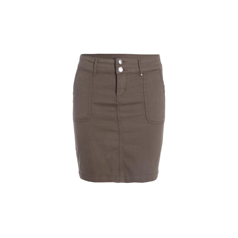 Jupe droite cargo grandes poches Vert Coton - Femme Taille 34 - Cache Cache