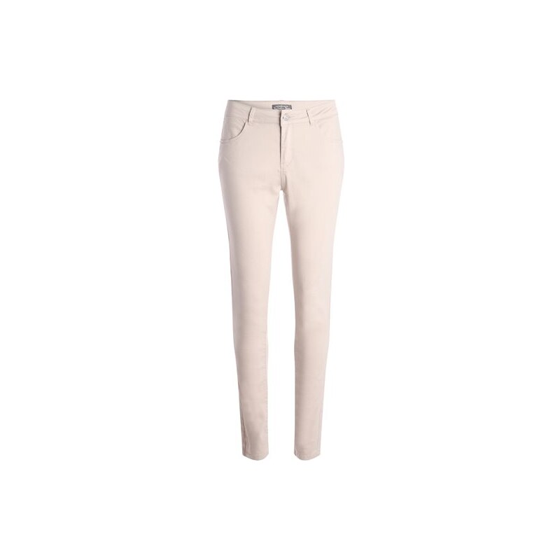 Pantalon slim coloré Beige Polyester - Femme Taille 34 - Cache Cache